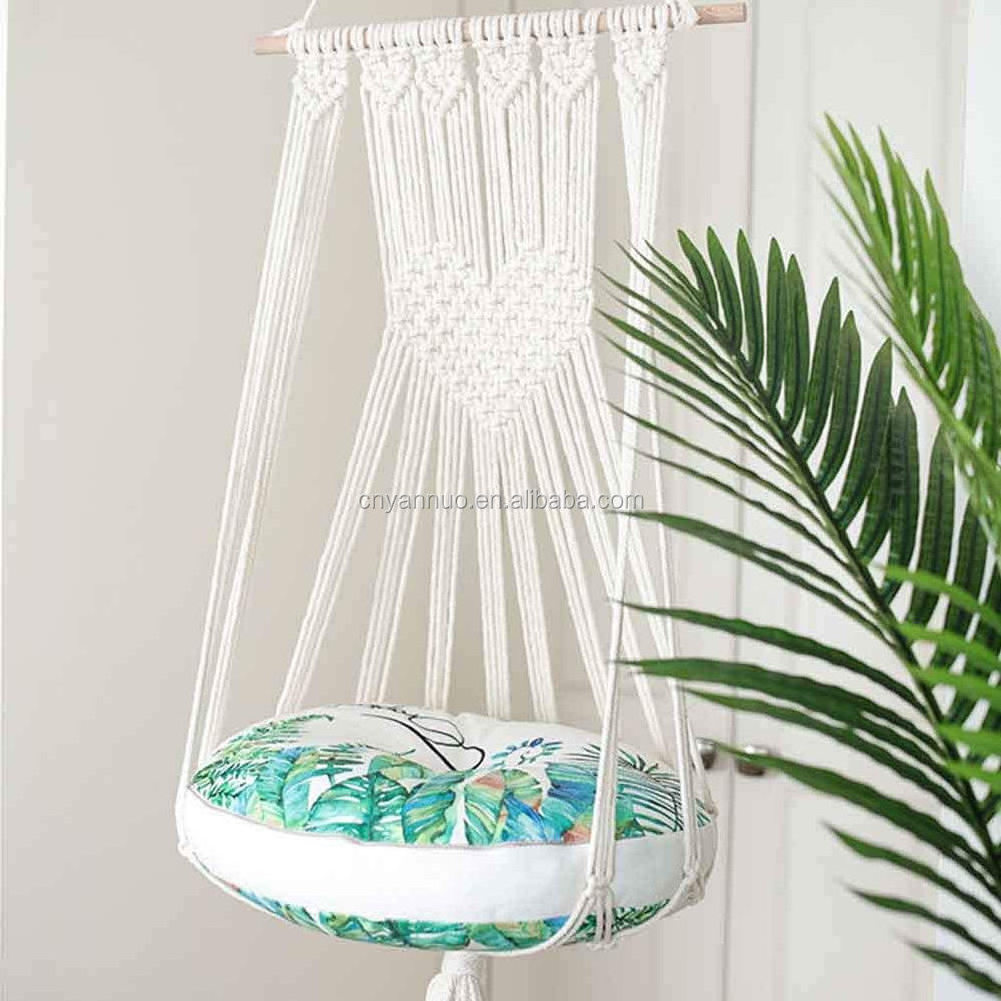 Macrame Cat Hammock Swing Bed For Cat Dog Macrame Wall Hanging Pet Hammock