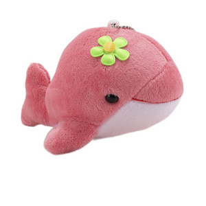 Latest Hot Sale Cute Dolphin Doll Plush Keychain Stuffed Animal Fluffy Toy Keyring For House Key And Bag Accessory