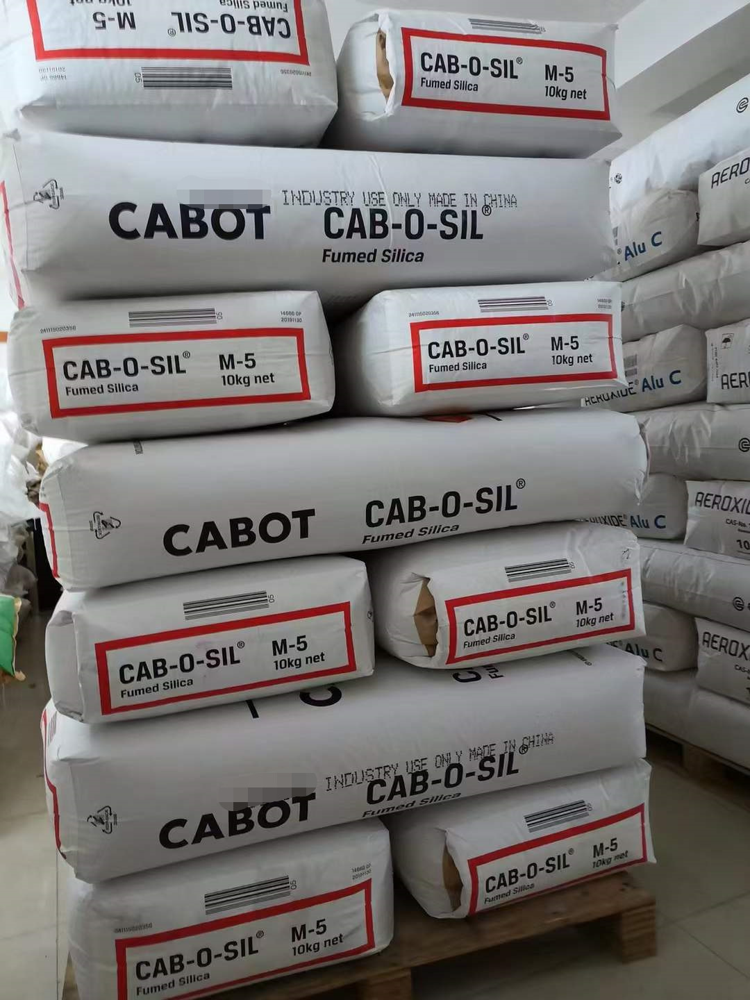 CAB-0-SIL M-5 Hydrophilic thickening, thixotropic anti-settling agent untreated fumed silica for coating plastic rubber