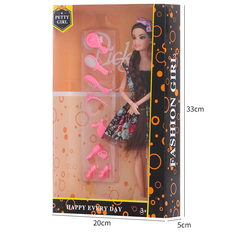 Sweet and fashionable 11.5-inch long hair girl princess dolls and playful toy parts