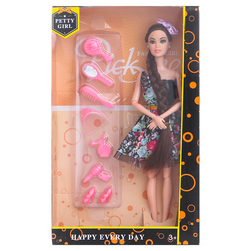 Sweet and fashionable 11.5-inch long hair girl princess dolls and playful toy parts