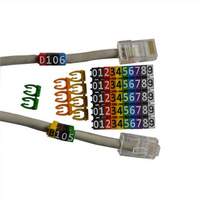 Excellent Quality Reasonable Price Plastic Cable Markers Colourful M-Type Marker Number Tag Label For 4-6mm Wire