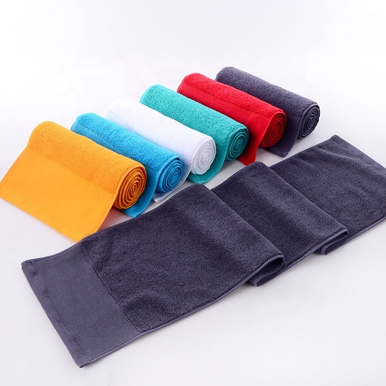 Sweat Travel Fitness Head Hand Gym Towel Solid Color Cotton Custom Sports Towel