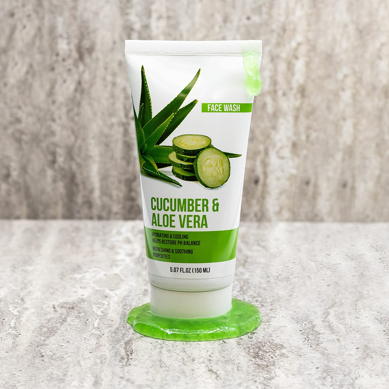 OEM Nourishing Hydrating Dull Skin Gentle Cleanser Cucumber Aloe Vera Facial Cleanser