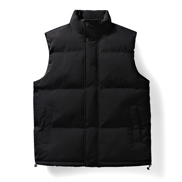 Wholesale custom logo blank  men's vest jacket sweaters sleeveless quilting puffer jackets winter cotton vest