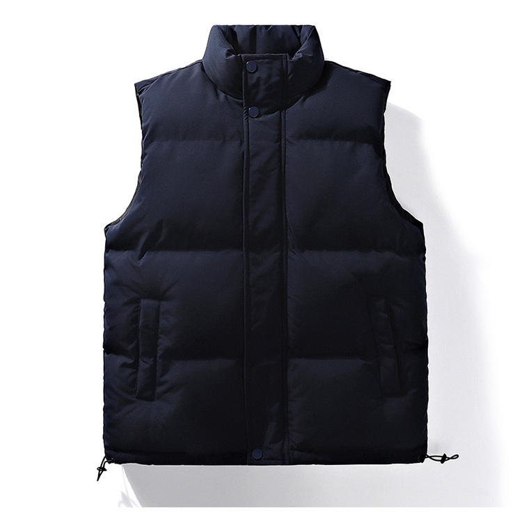 Wholesale custom logo blank  men's vest jacket sweaters sleeveless quilting puffer jackets winter cotton vest