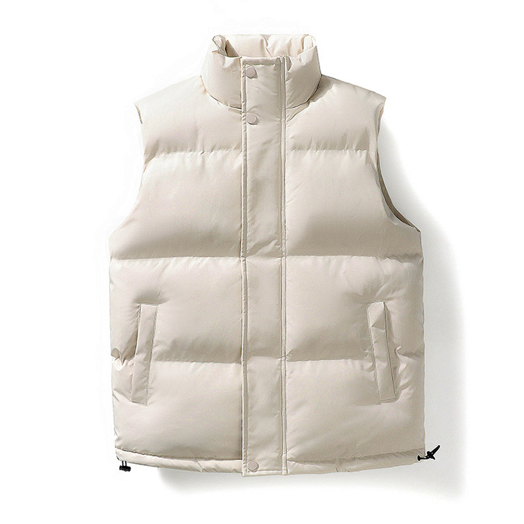 Wholesale custom logo blank  men's vest jacket sweaters sleeveless quilting puffer jackets winter cotton vest