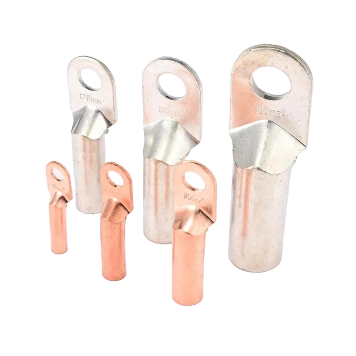 Hot Sale Crimping Types Connecting Copper Ring Terminal Lug AWG Cable Lugs Single Hole Bimetallic Electrical Cable Lug Price