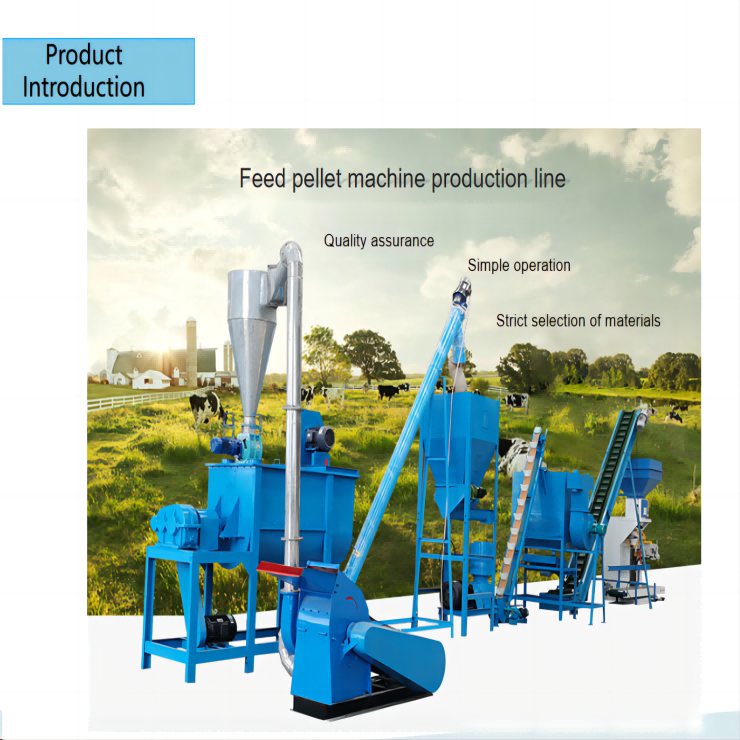 Production line of breeding feed pellet machine Animal Husbandry Equipment Production Line Breeding Feed Pellet Machine