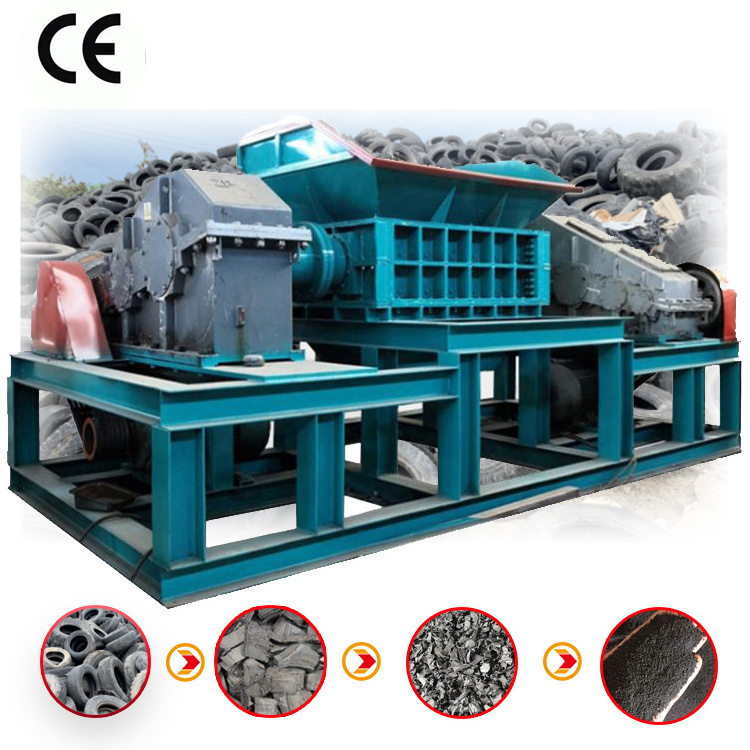 Used Waste Scarp Big Truck Rubber Tire Strip Cutting Machine Tyre Sidewall Cutter Crushing Shredding Recycling Equipment