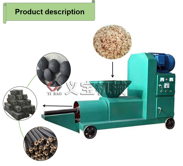 Wood Waste Sawdust Screw Briquetting Charcoal Making Machine Biomass Briquette Machine