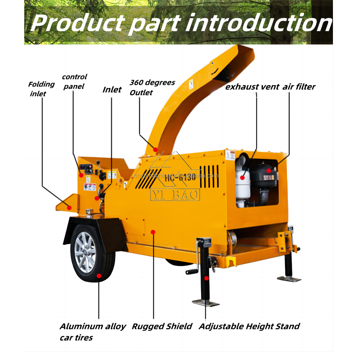 used pto 10 inch sinolink tracked wood chipper waste wood pallet crusher made in china wood chipper machine price