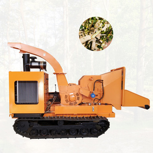 Forestry 50HP Wood Chipper Machine Self Power Wood Chipper Shredder Tree Branch Wood Working Tools Mobile Diesel Mulcher Chipper