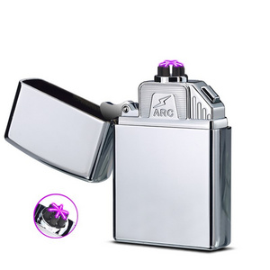 luxury triple arc lighter super firepower usb rechargeable electric lighter gifts custom cigarette lighter