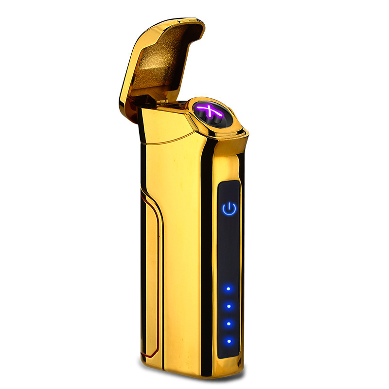 hot sale cheap high-capacity detachable  touch ignition power display cigarette USB dual arc electronic charging lighter