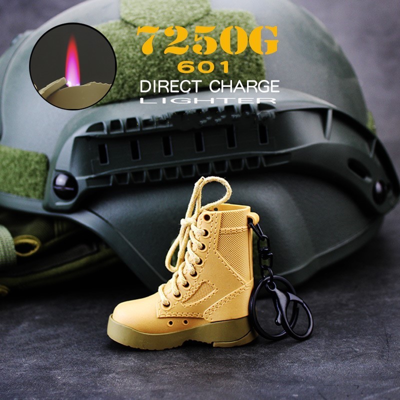 arms style creative lighter cool cigarette jet torch lighter military boots windproof  lighter