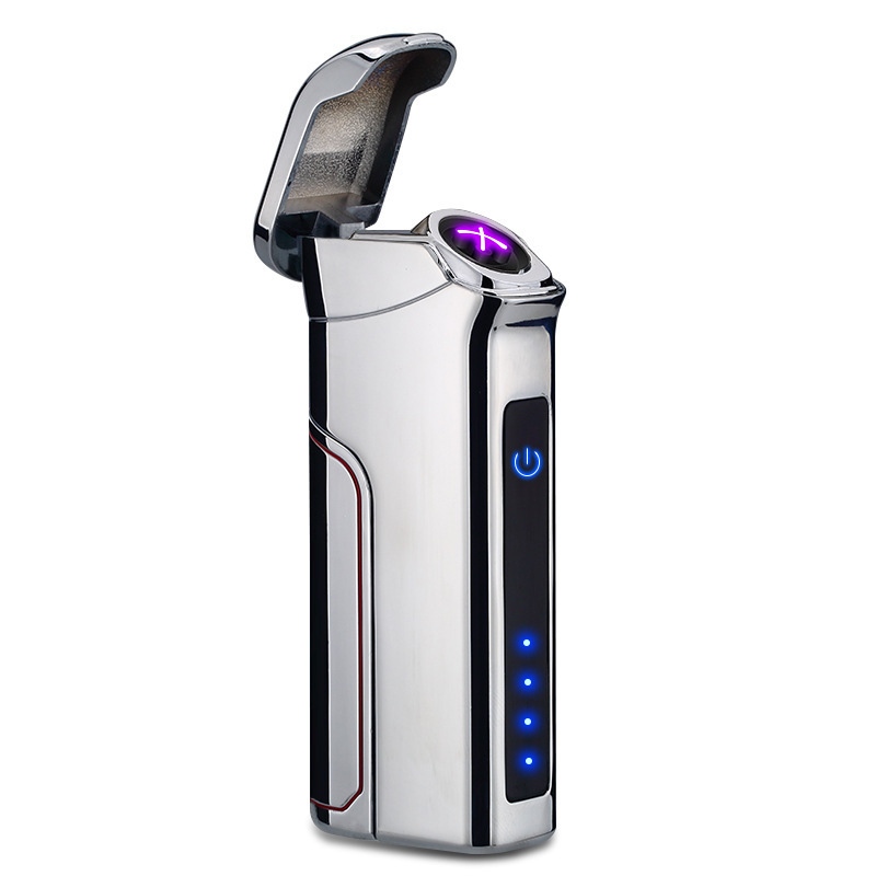 hot sale cheap high-capacity detachable  touch ignition power display cigarette USB dual arc electronic charging lighter