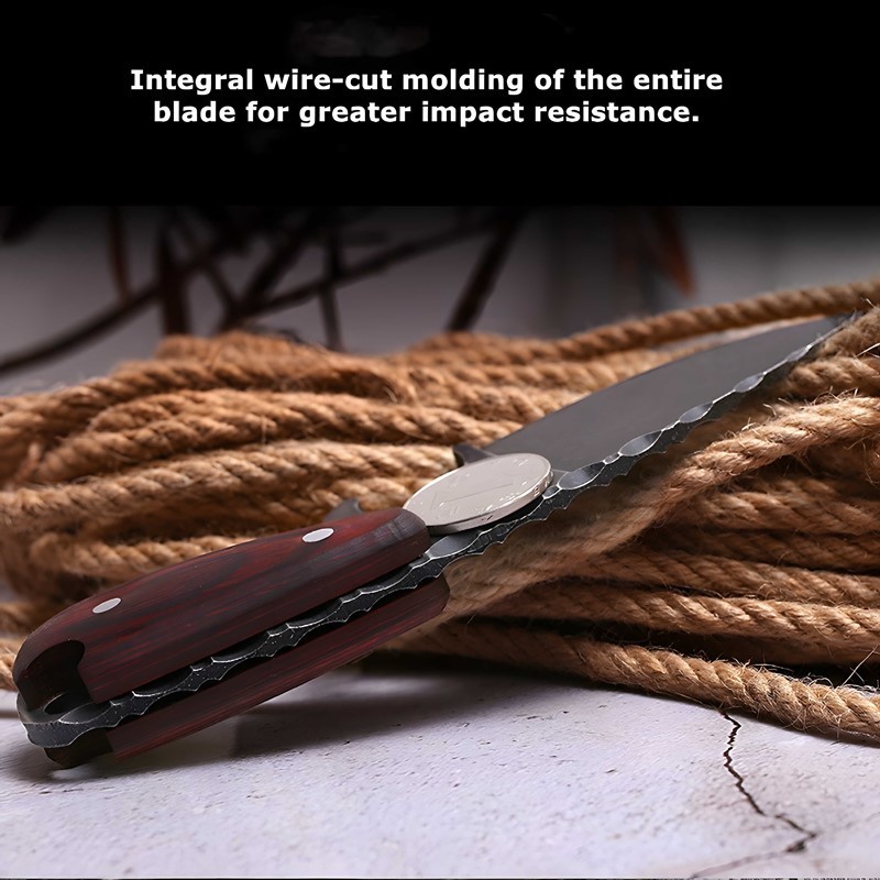 mini outdoor pocket knife survival cutting knife portable wooden handle hunting knives for outdoor