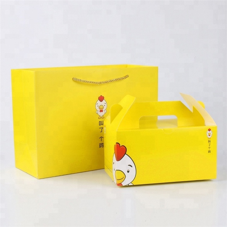 Custom printed food  box for fried chicken wing packaging