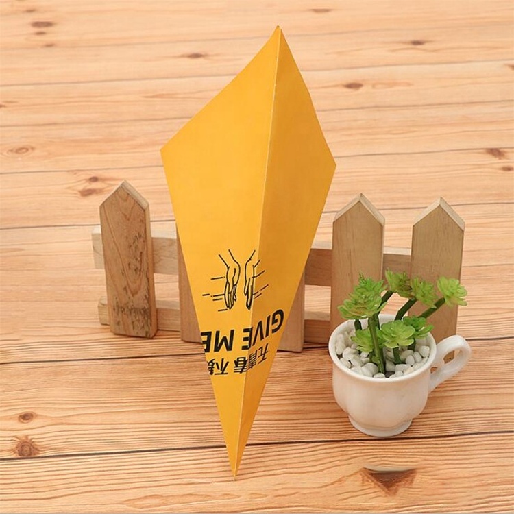 Customized french fries paper cone packaging box