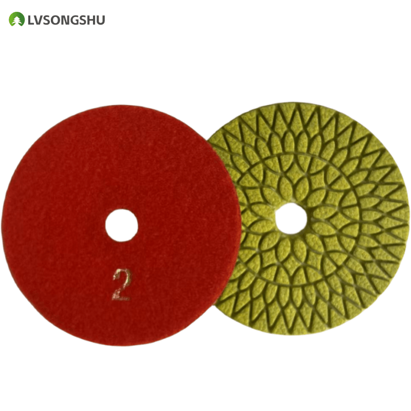 4 inch 100 mm Diamond Tool 4 step wet polishing pad stone marble granite sunflower diamond disc