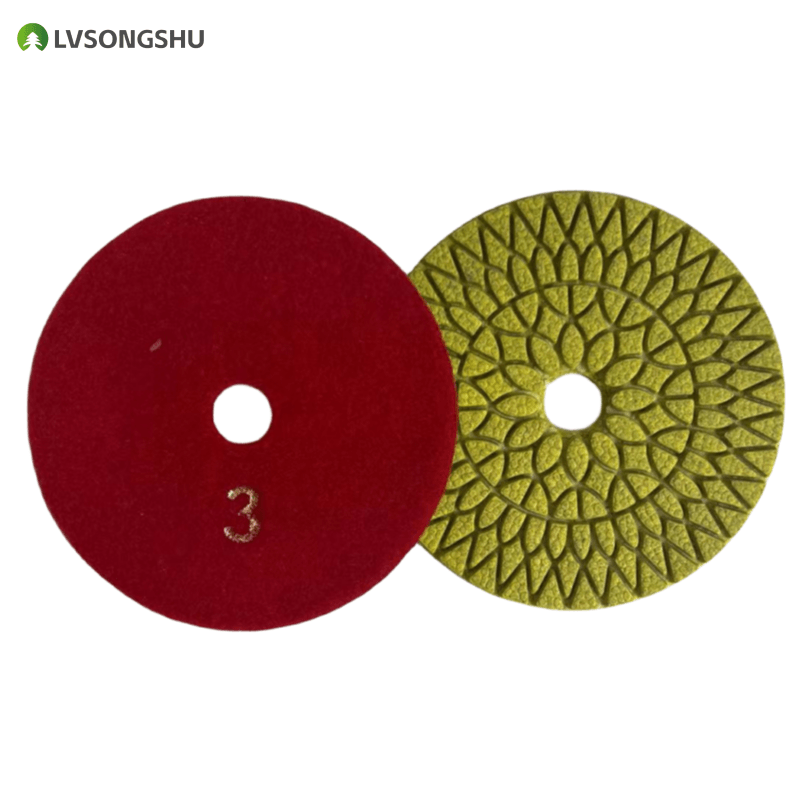 4 inch 100 mm Diamond Tool 4 Step Wet Polishing Pad Stone Marble granite polished sunflower diamond disc