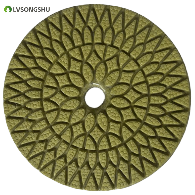 4 inch 100 mm Diamond Tool 4 Step Wet Polishing Pad Stone Marble granite polished sunflower diamond disc