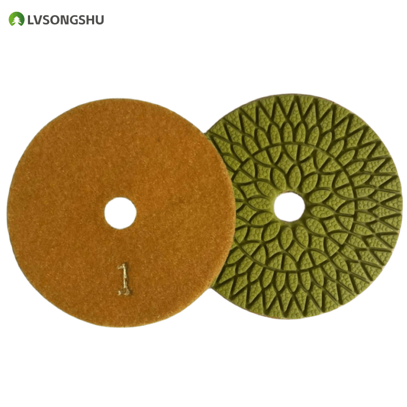 4 inch 100 mm Diamond Tool 4 step wet polishing pad stone marble granite sunflower diamond disc