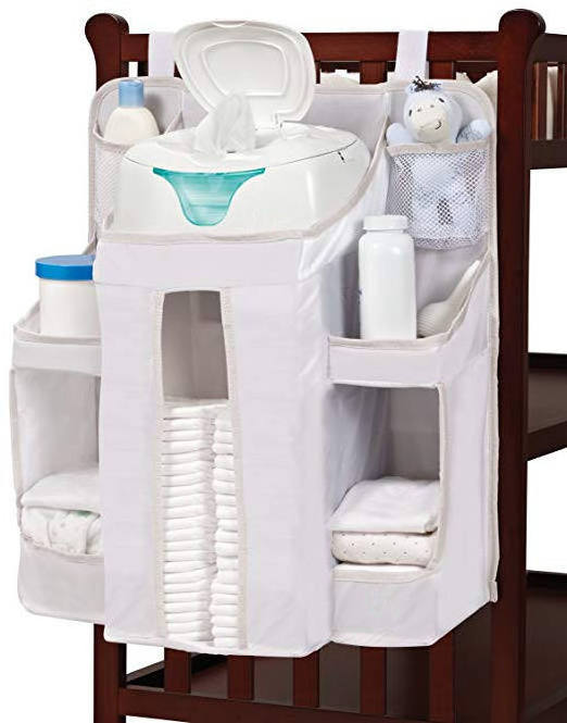 Bedside Storage Organizer | Hanging Baby Diaper Caddy Organizer