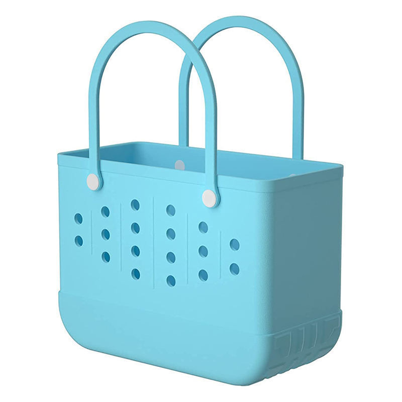 Waterproof Women Beach Tote Bags Custom Summer Rubber Totes Large Fashion Eva Plastic Silicone Bag With Holes