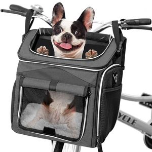 Pet Dog Cat Backpack Bag with Shoulder Strap Cycling Bicycle Basket Pet Carrier for Pet Dogs Cats