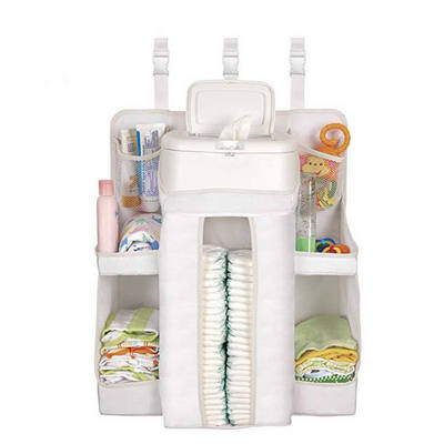 Bedside Storage Organizer | Hanging Baby Diaper Caddy Organizer