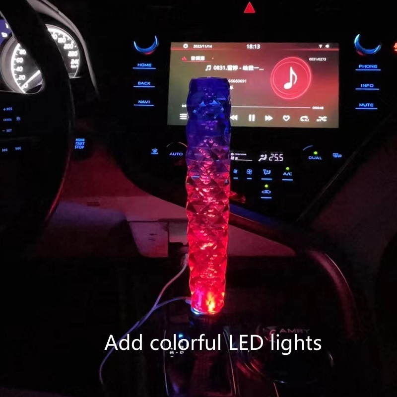 The best-selling factory price knob bubble acrylic crystal auto gear knob LED auto shift knob shift head