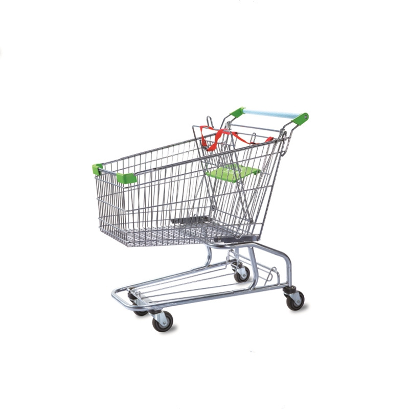 180L American Supermarket Grocery Shopping Trolley with Baby Seat