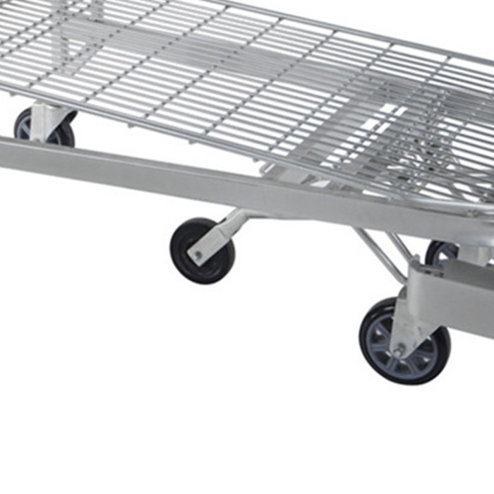 Heavy Duty Metal Trolley Warehouse Transport Cargo Trolley With 5 Wheels