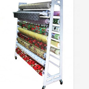 20 Rollers Metal Textile Roll Display Rack Fabric Roll Storage Rack