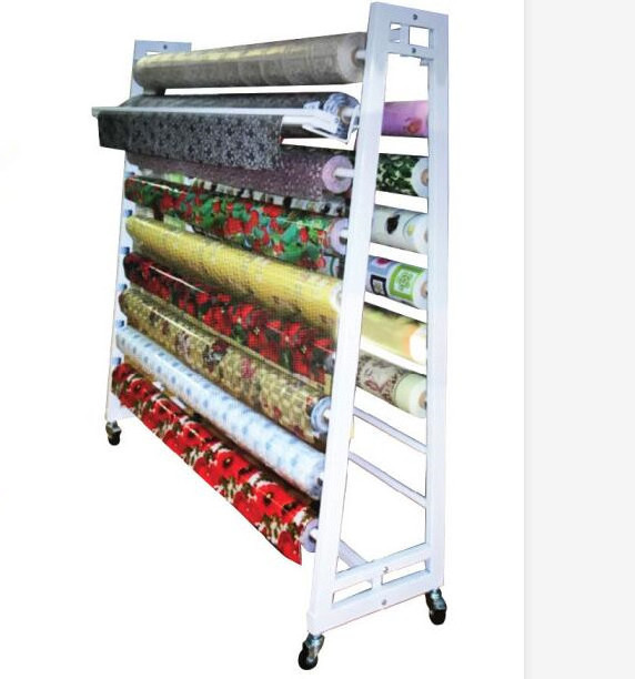 Wholesale Metal Textile Display Shelf Fabric Sample Carpet Display Roll Racks