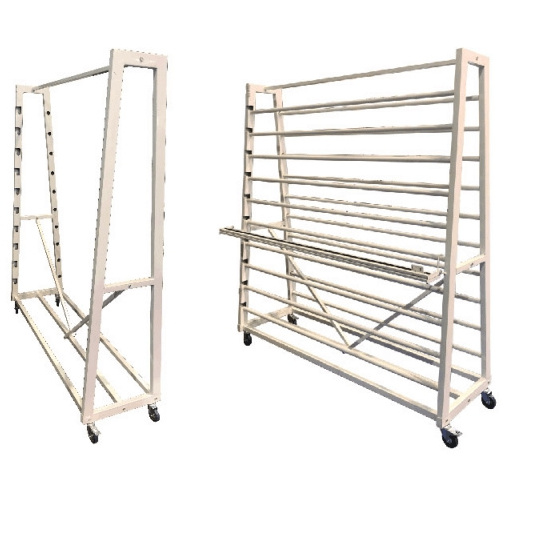 Wholesale Metal Textile Display Shelf Fabric Sample Carpet Display Roll Racks