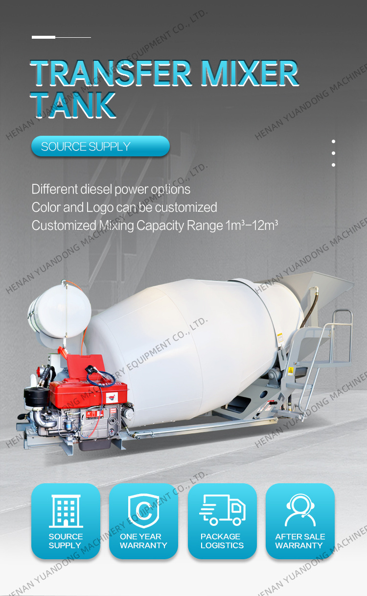 3.5 M3 Self loading Cement Readymix Transit Drum 3-20cbm Concrete Mixer Truck Auto feeding Concrete Drum Mixer