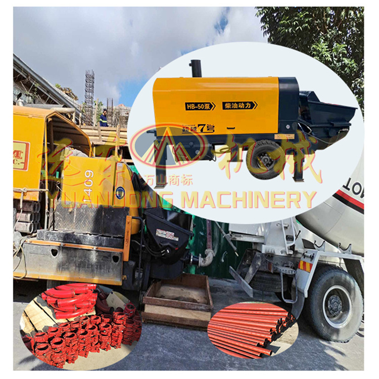 High Quality Concrete Trailer Pump For Construction Building Concrete Truck Mounted Pump Diesel Type Concrete Pump