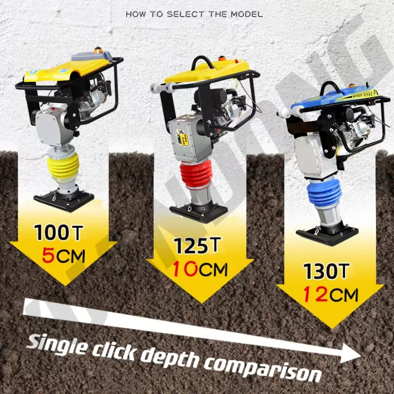 Gasoline Engine Earth Sand Soil Wacker Impact Jumping Jack Durable Compactor Tamper Vibrating Tamping Rammer