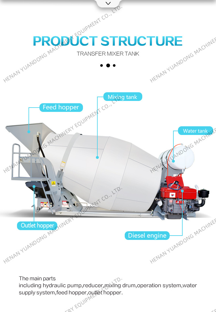 3.5 M3 Self loading Cement Readymix Transit Drum 3-20cbm Concrete Mixer Truck Auto feeding Concrete Drum Mixer