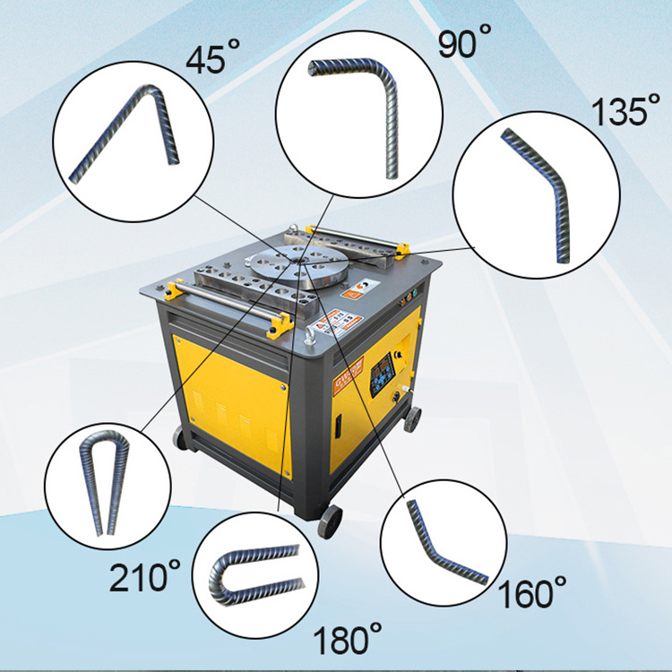 Round Pipe Steel Bar Bender 6-36mm Rebar Angle Making Bending Machine For Construction Building