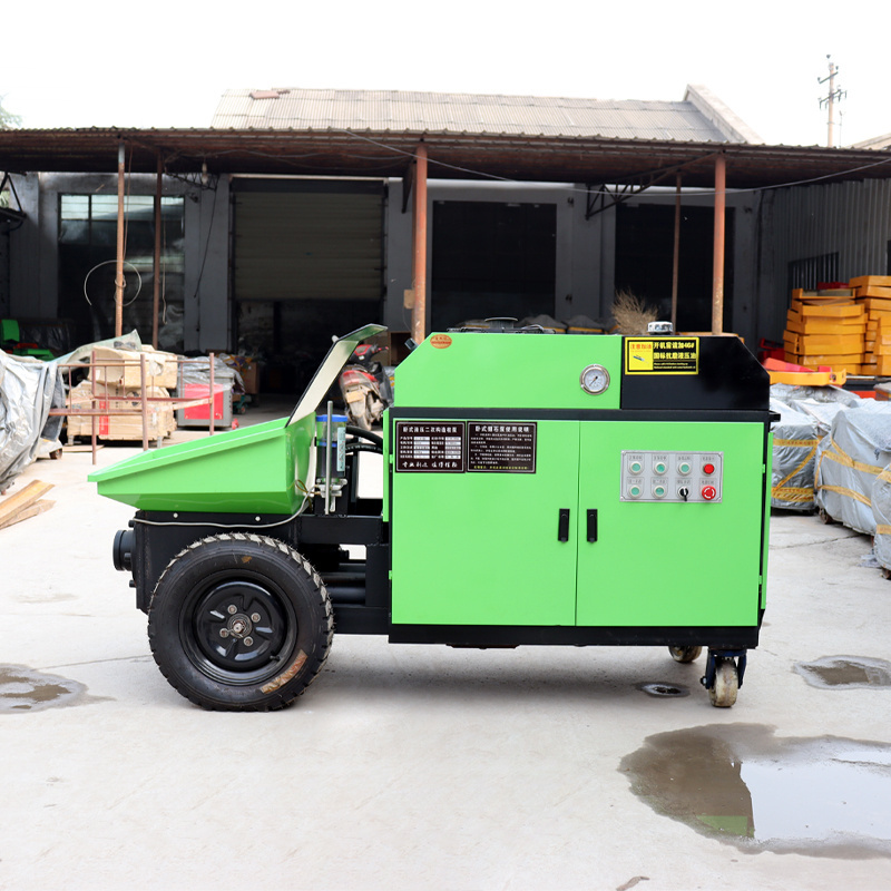 Electric Mini Concrete Trailer Pump Diesel Hydraulic Cement Mortar Pump Machine For Sale