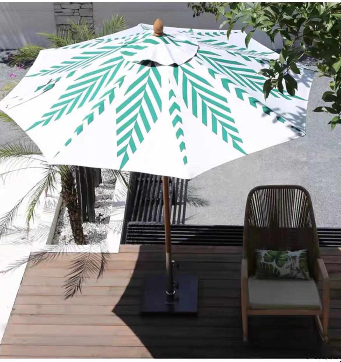 furniture parasol customized big size huge outdoor umbrella bear coffee drink bar parasol telescopic patio umbrella