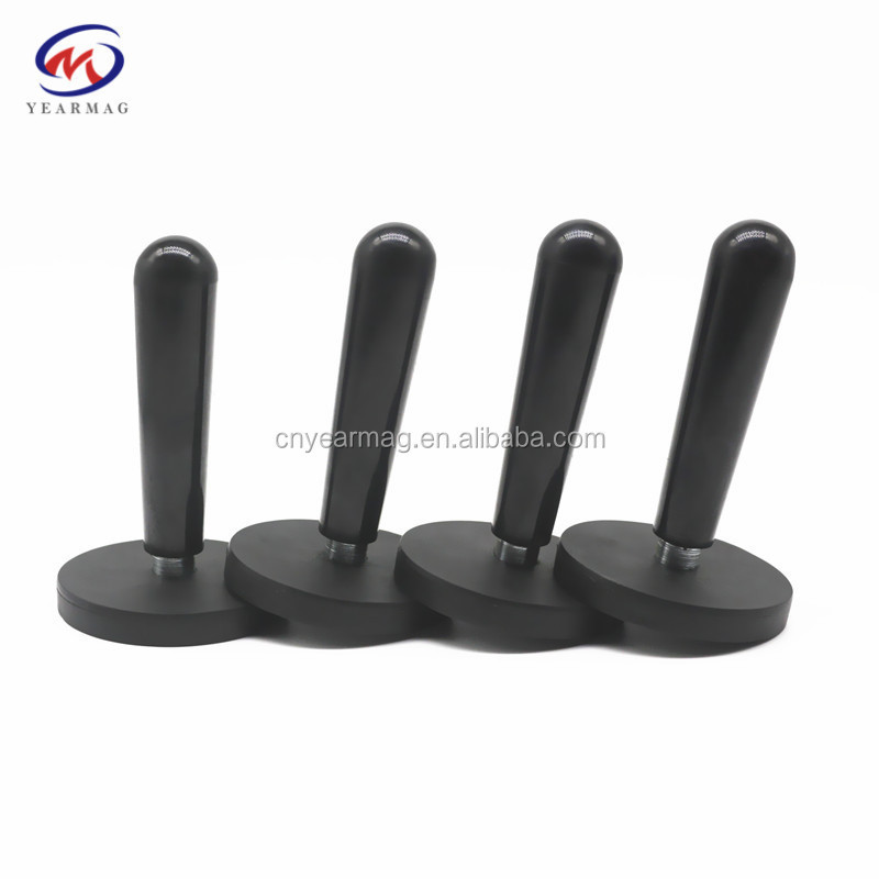 Direct Factory Price Wholesale Rare Earth NdFeB Permanent Magnetic Base Rubber Coated Pot Holding Magnets