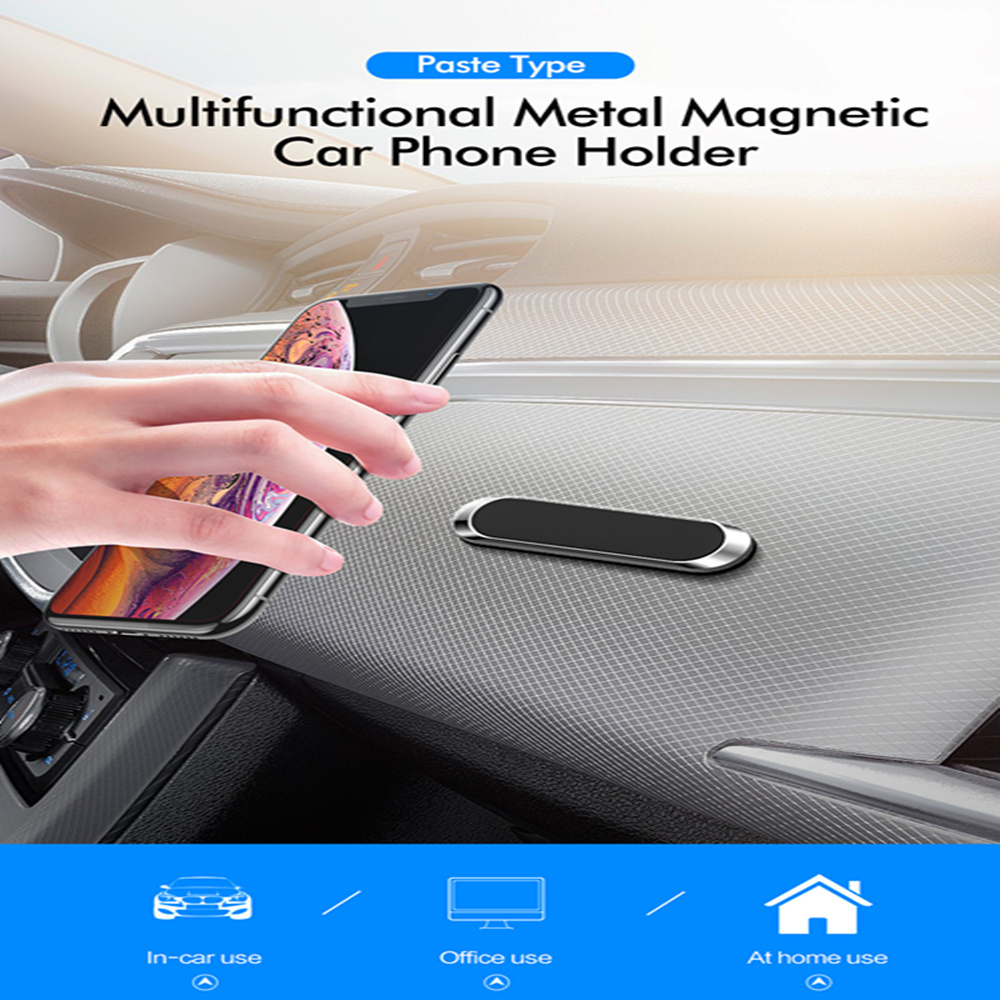 Flat Stick Car Mount Holder Magnetic Phone Stand Mini Strip Shape Phone Holder For iPhone Universal Car Mount Holder