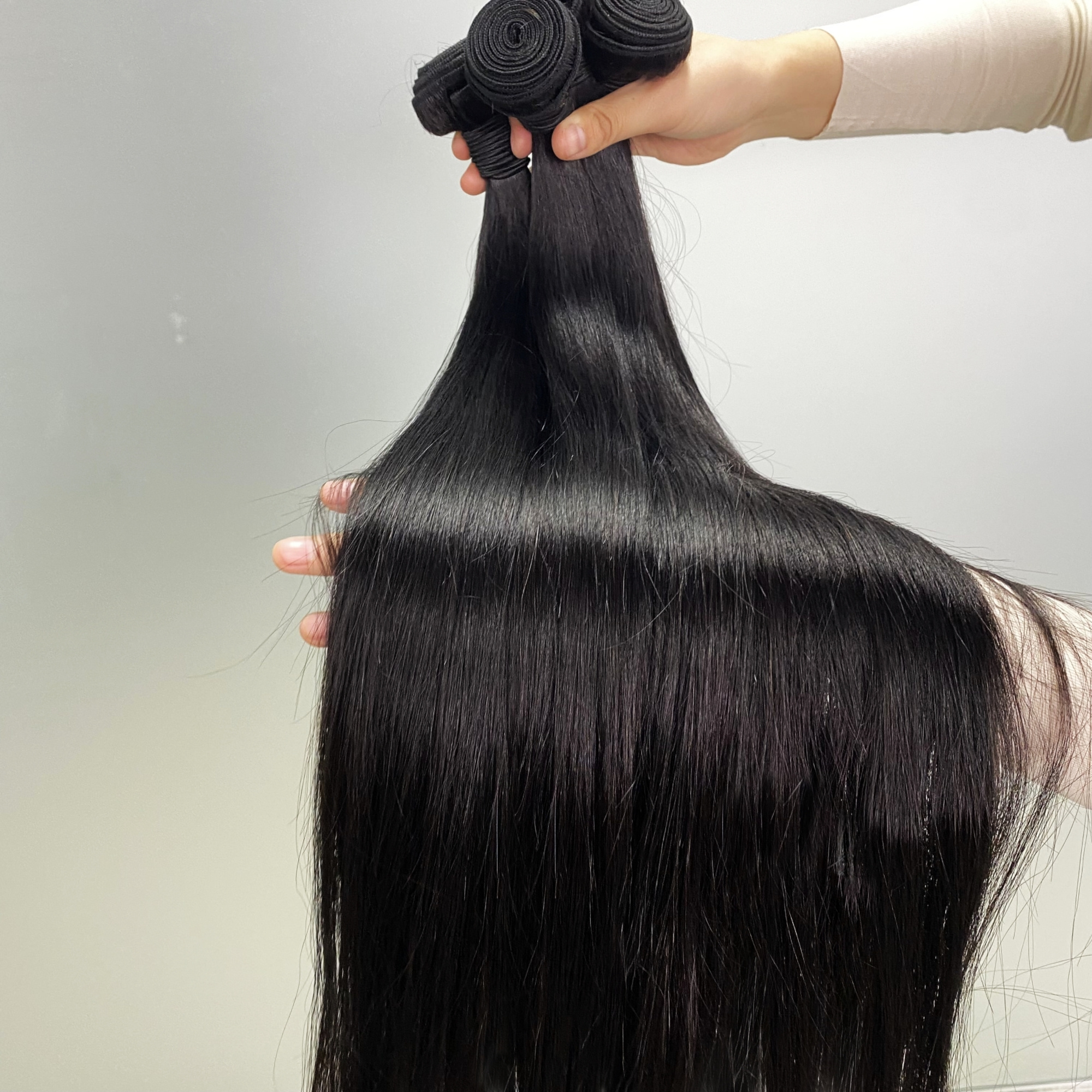 100% Virgin Cuticle Aligned Human Hair Bundles Wholesale Cambodian Raw Natural Wave Double Drawn Hair Bundles Extensions Vendor