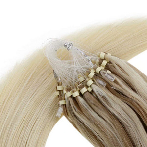 Brazilian Virgin Human Hair 12A Grade Straight Micro Ring Hair Extension High Quality Color Micro Ring Hair Extension