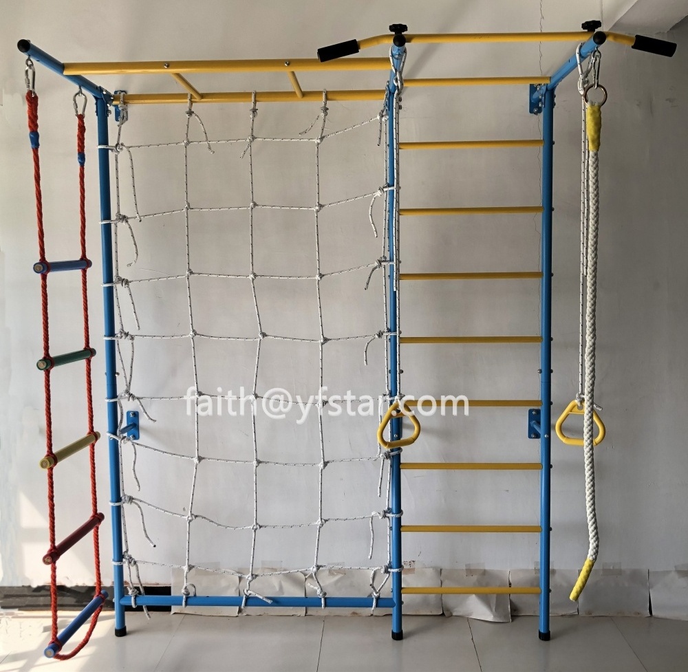 Top Sale Kids Indoor Playground Wall Ladder Monkey Bars Pull-up Bar For Children Home Fitness